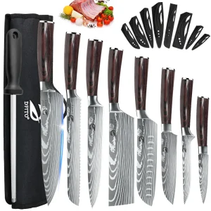 KEPEAK Kitchen Knife Set Stainless Steel