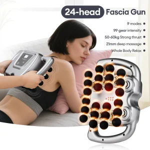 24-Head Fascia Vibration Body Massage Gun
