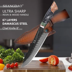 SHANGDAO 67 Layers Damascus Chef Knife 8"